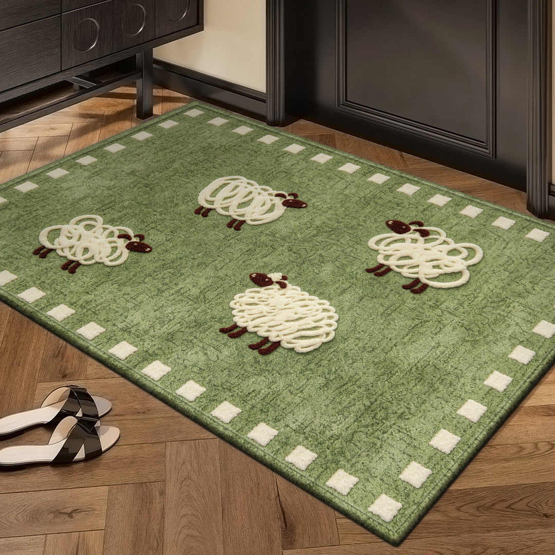 Decorative Sheep-Themed Area Rug