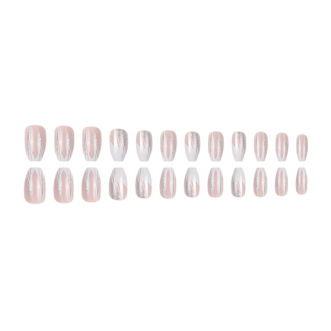 Elegant Stiletto Press-On Nails with Crystal Accents Kalsten