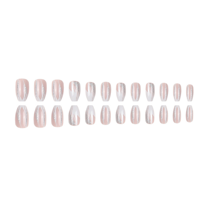 Elegant Stiletto Press-On Nails with Crystal Accents Kalsten