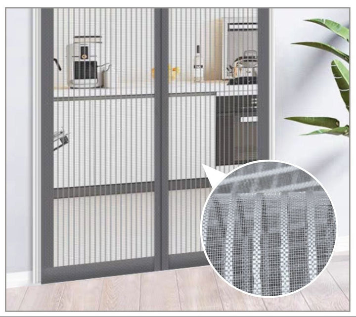 Lace-Trimmed Magnetic Mesh Curtain Kalsten