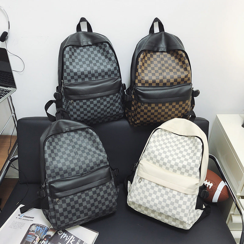 Stylish Checked Pattern Backpack Kalsten