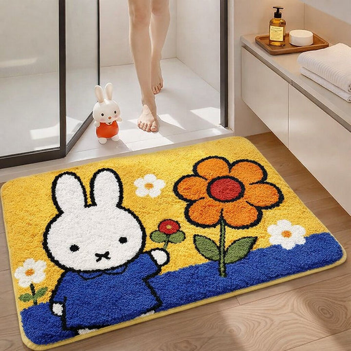 Playful Cartoon-Inspired Bathroom Rug