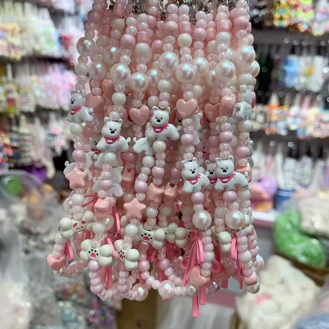 Playful Dog-Themed Beaded Necklace Kalsten