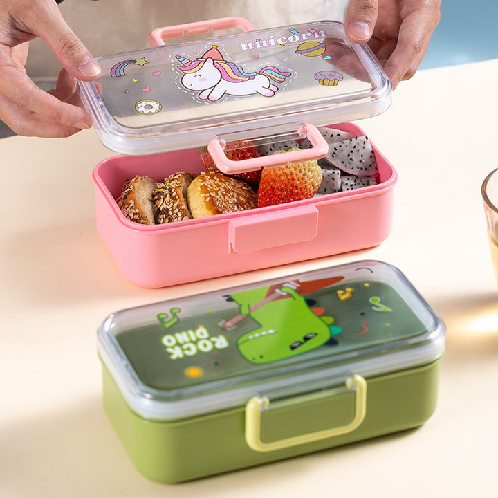 Cartoon-Themed Stainless Steel Lunch Box