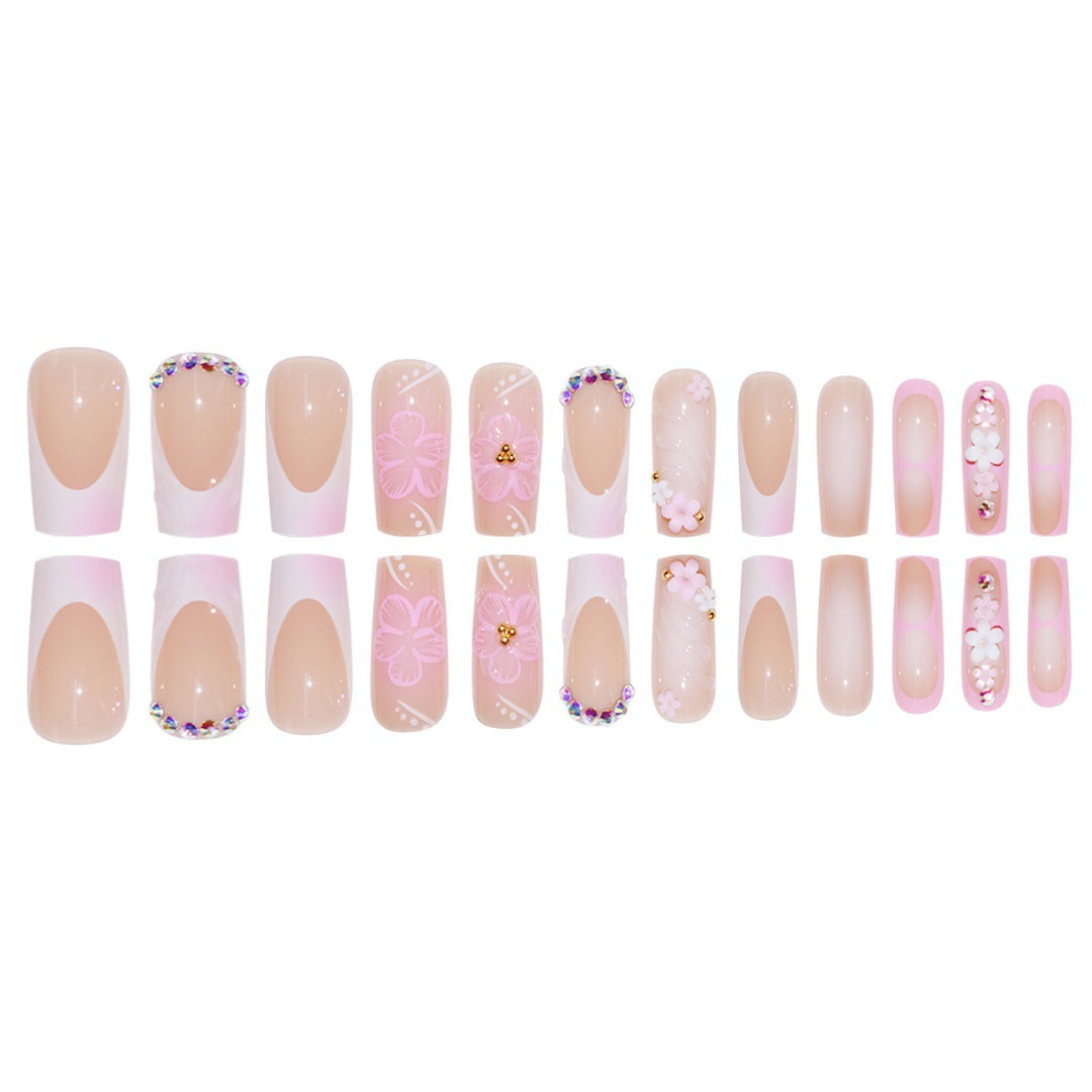 Artistic 3D Floral Press-On Nail Extenders Kalsten