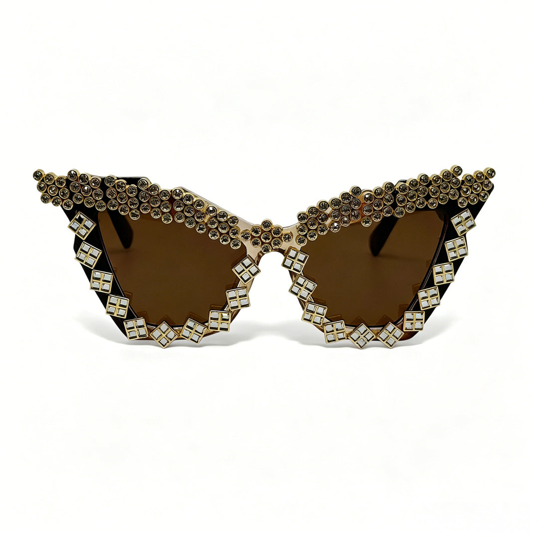 Women's Designer Sunglasses with Glamorous Crystal-Embellished Frame Kalsten