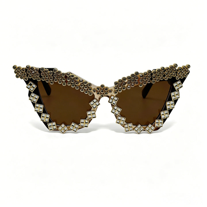Women's Designer Sunglasses with Glamorous Crystal-Embellished Frame Kalsten