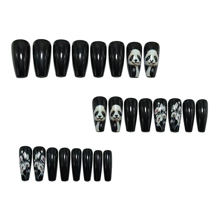 Panda motif artificial nails Kalsten