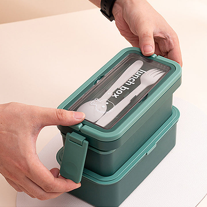 Stackable Multi-Compartment Lunch Box with Airtight Seal