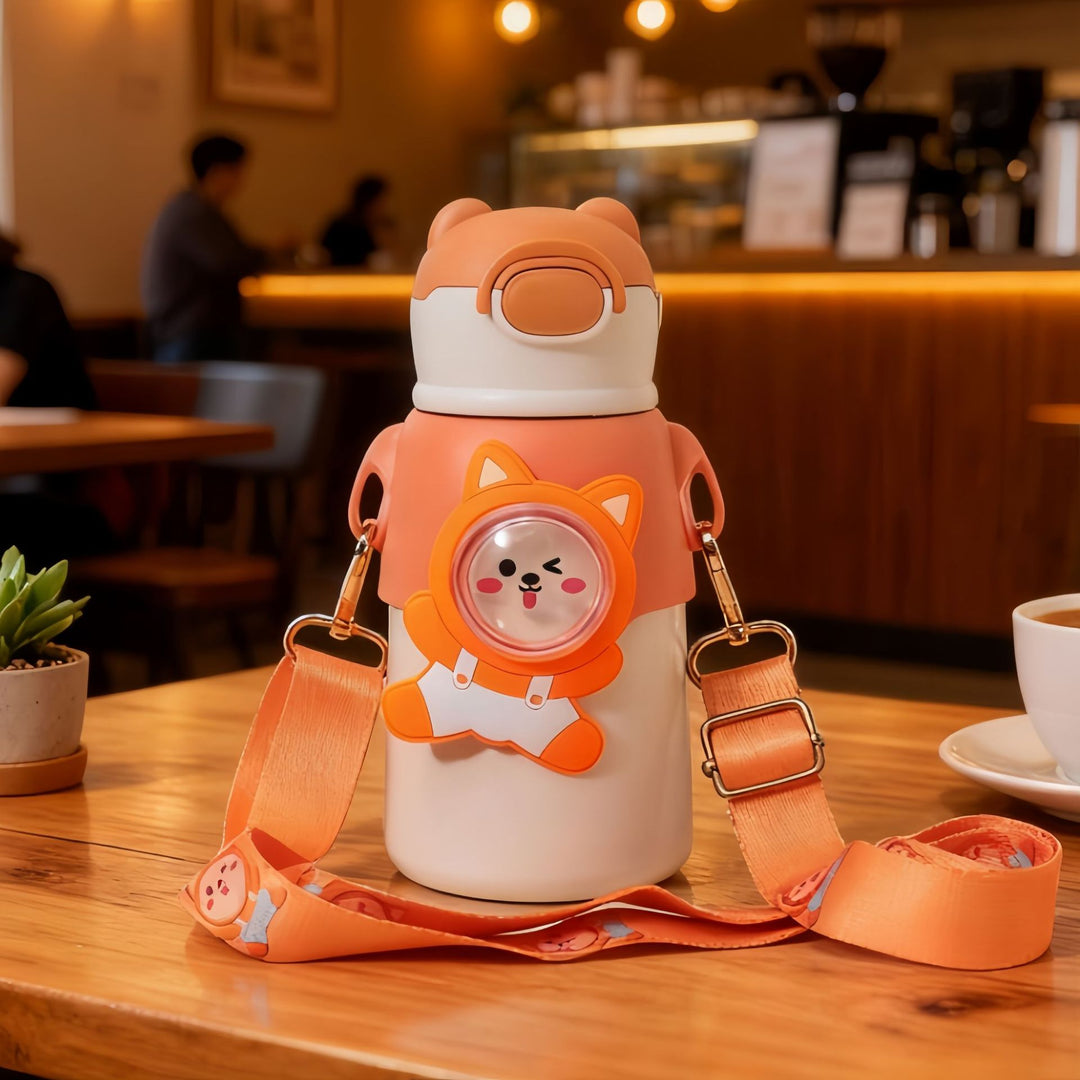 Women’s insulated bottle with practical carrying strap and cute design Kalsten