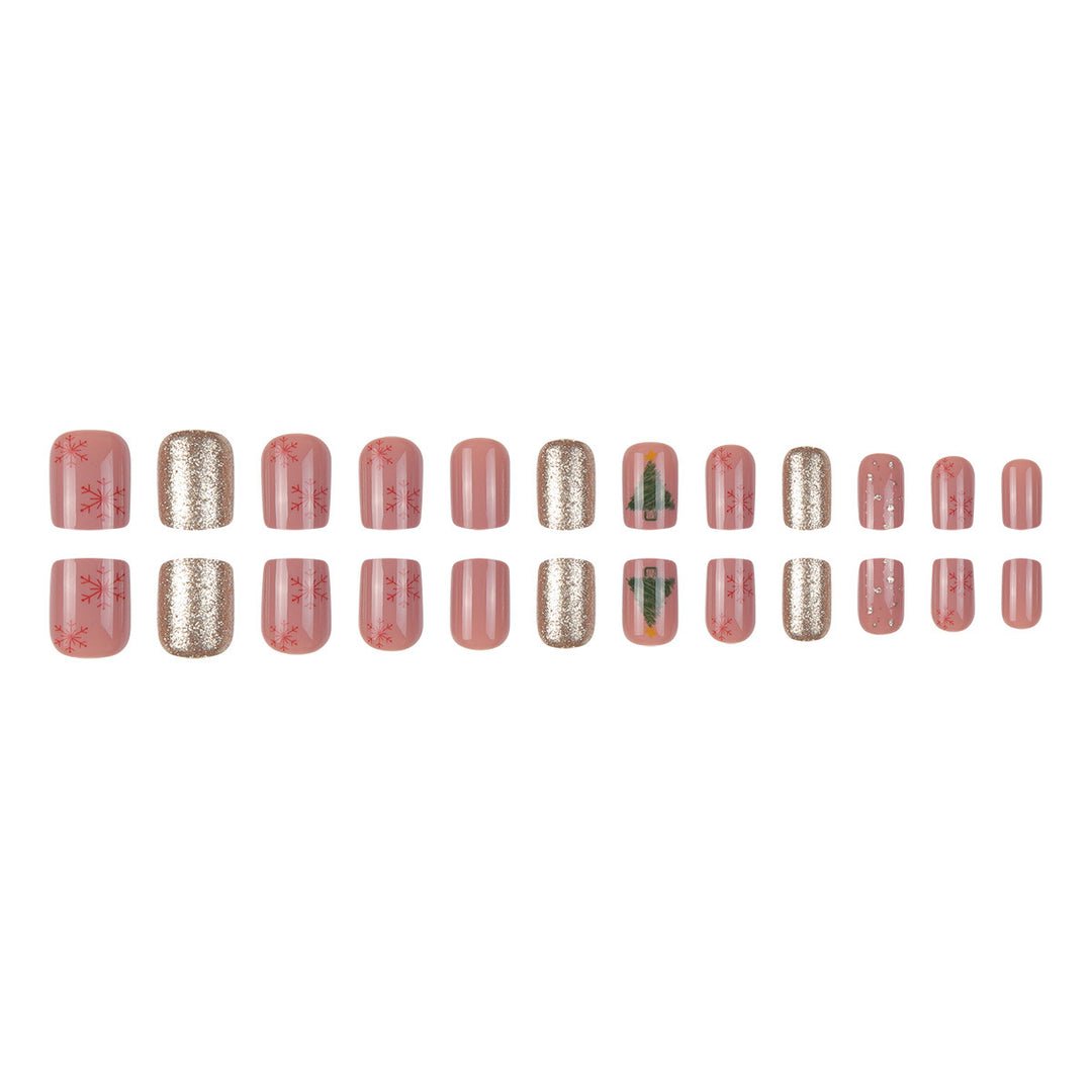 Festive Holiday-Themed Press-On Nail Art Kalsten