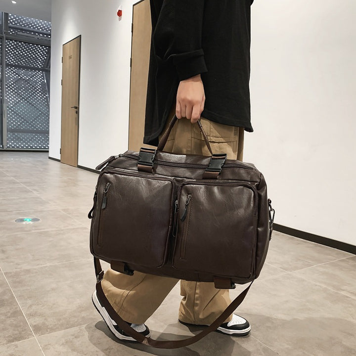 Multi-Functional Leather Weekend Bag Kalsten