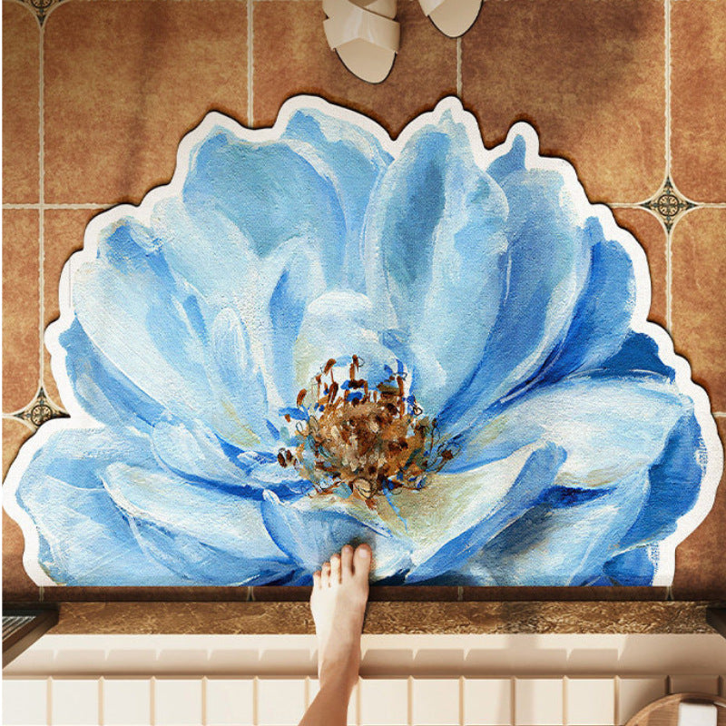 Floral Design Bath Mat Kalsten