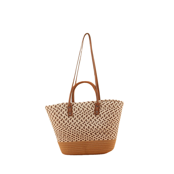 Elegant and Spacious Beach Bag with Woven Design Kalsten