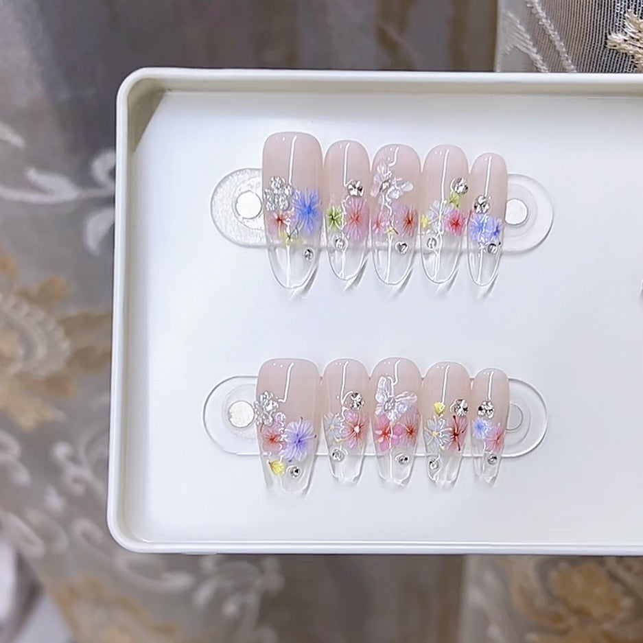 Floral Acrylic Press-On Nail Set Kalsten