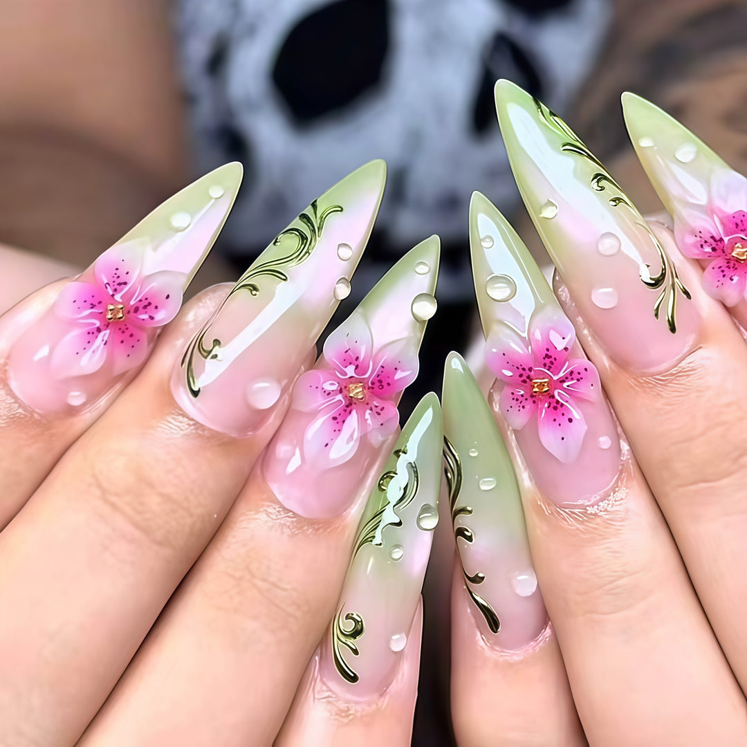 Elegant Stiletto Nail Art Extensions Kalsten