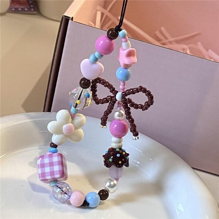 Playful Beaded Charm Phone Strap Kalsten