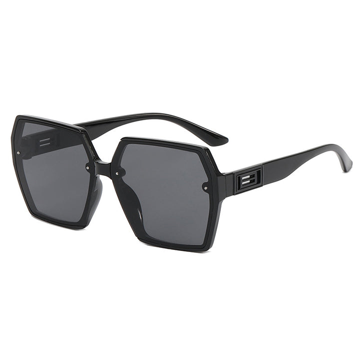 Women's Geometric Oversized Sunglasses with Modern Frame Kalsten