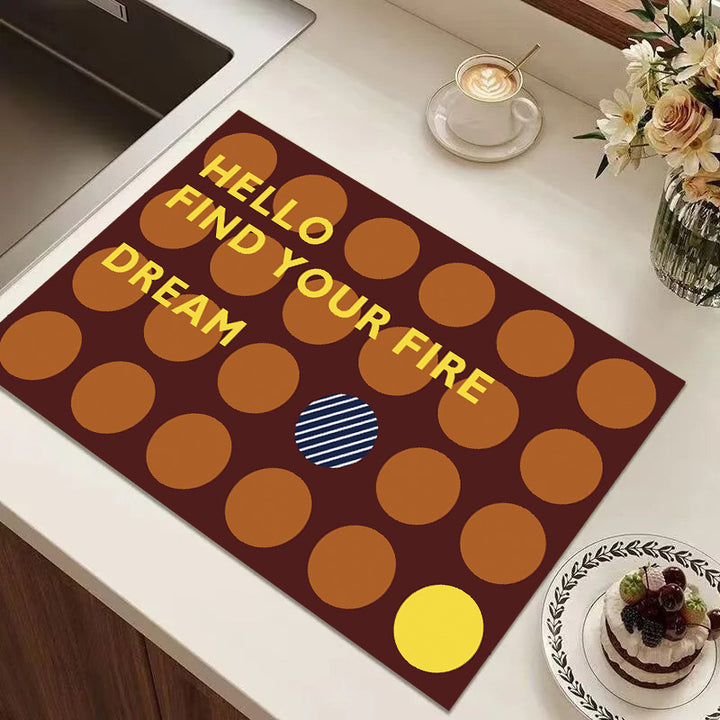 Playful Textured Kitchen Mat Kalsten