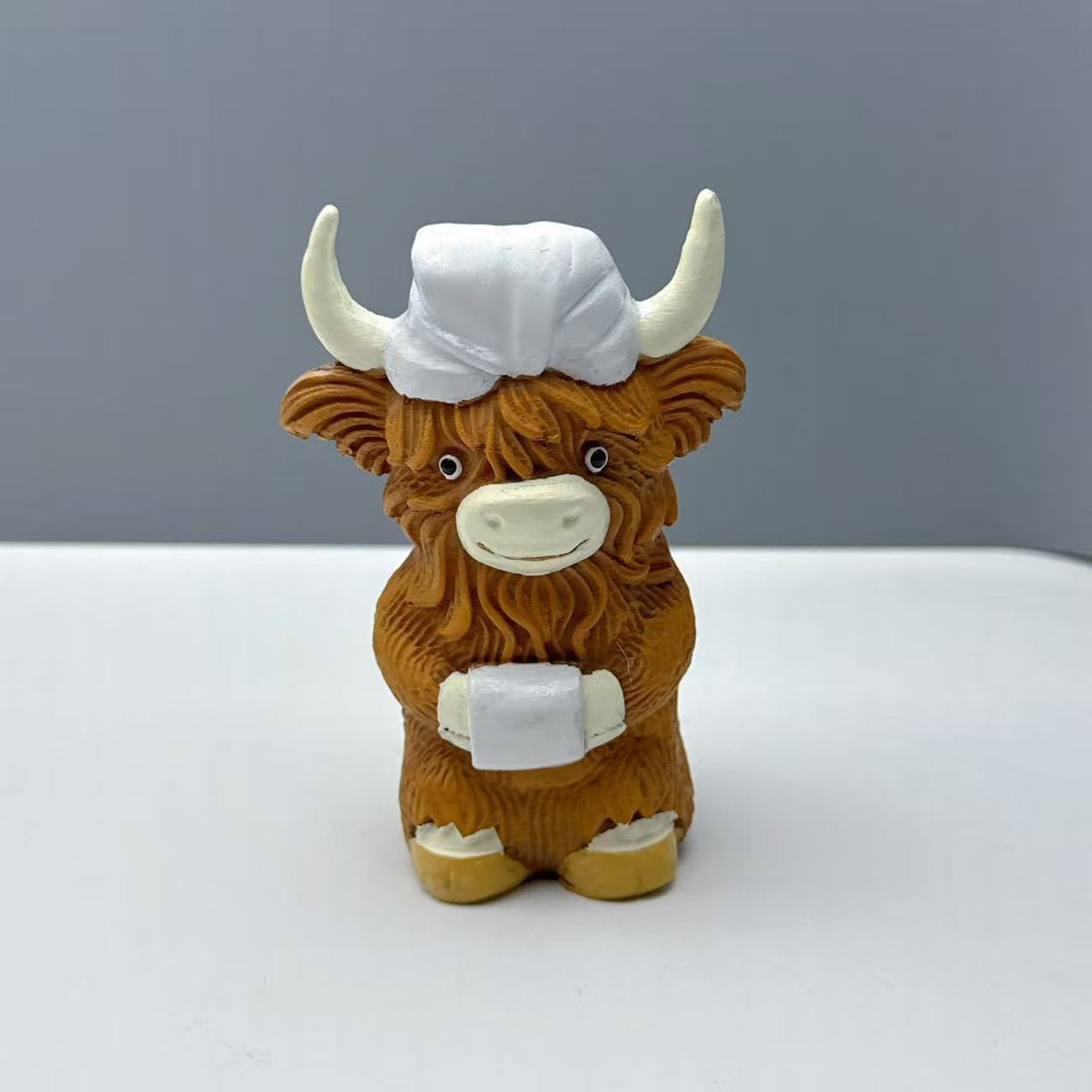 Funny Highland Cattle Figurine Kalsten