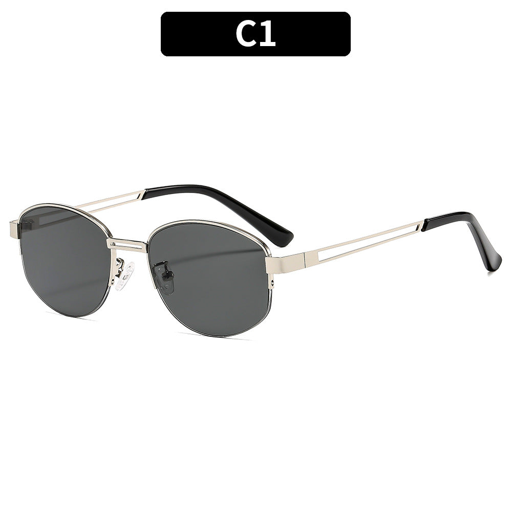 Angular Metal Hexagonal Sunglasses