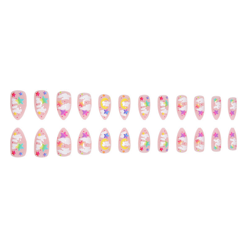 Vibrant Celestial Themed Press-On Nails Kalsten