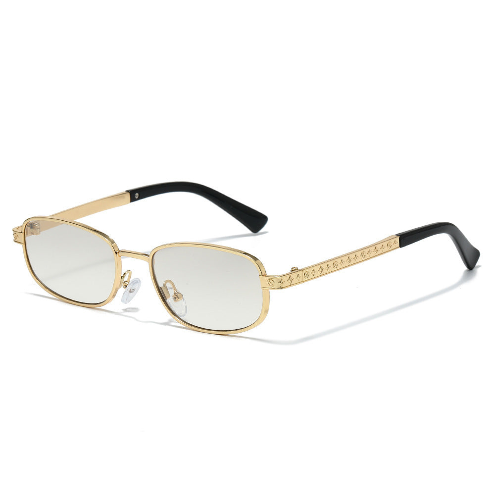 Stylish Rectangle Frame Sunglasses with Nose Pads Kalsten