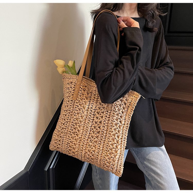 Structured Woven Shopping Bag Kalsten