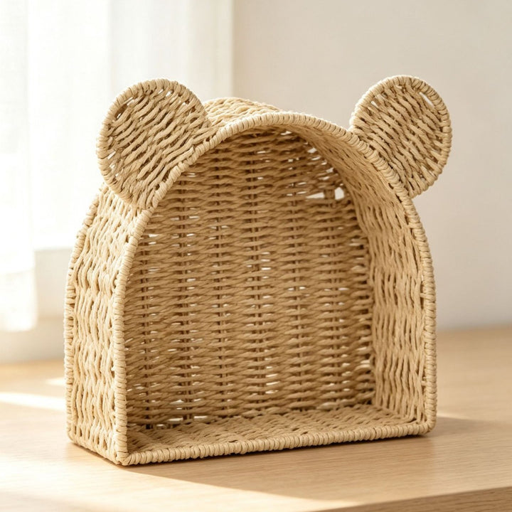 Playful storage basket with ears Kalsten