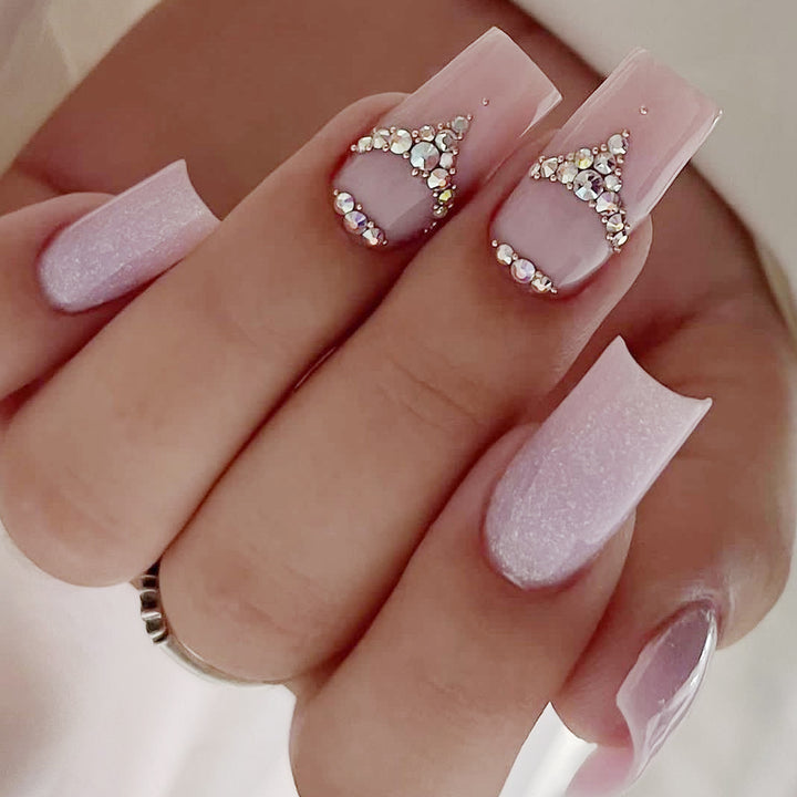 Artful Nail Art with Rhinestone Embellishments Kalsten