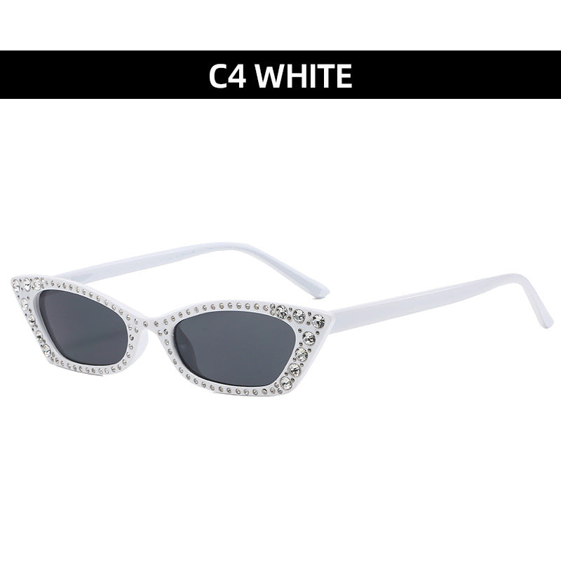Cat-Eye Rhinestone-Embellished Sunglasses