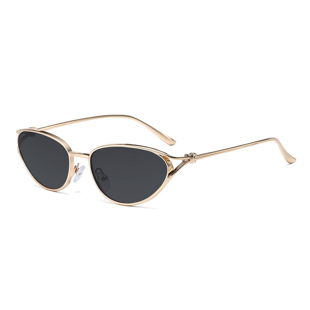 Cat-Eye Sunglasses with Elegant Metallic Accents Kalsten