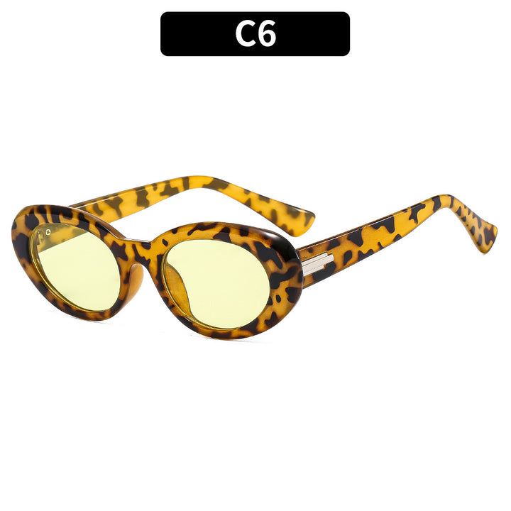 Cat-Eye Frame Sunglasses with Decorative Accent