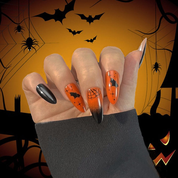 Artful Ghost-Themed Press-On Nails Kalsten