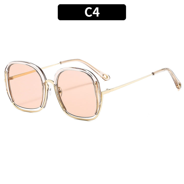 Vintage-Inspired Oversized Square Sunglasses
