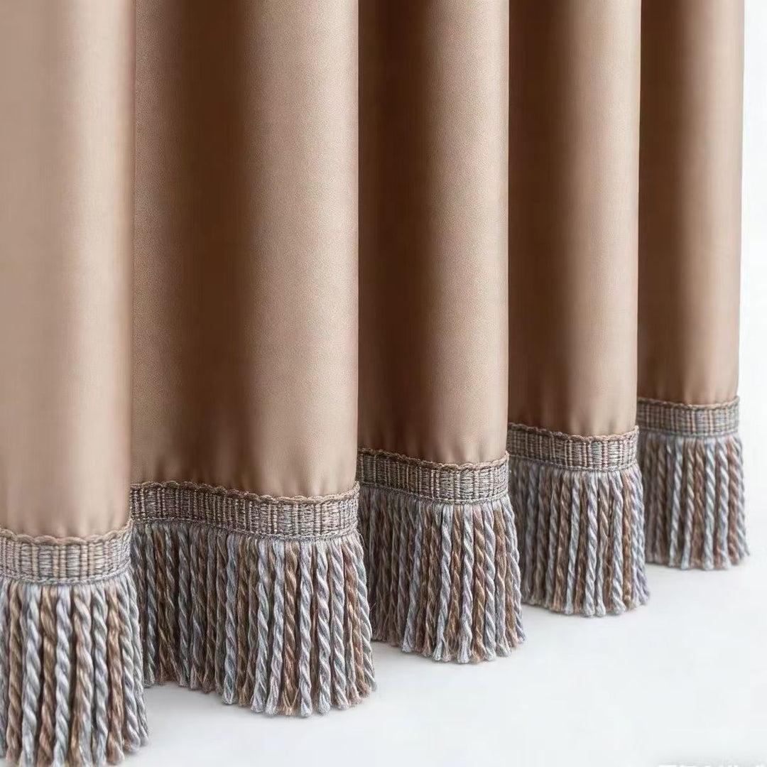 Noble curtain with fringe trim Kalsten