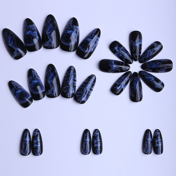Artificial Fingernails with Modern Gothic Design Kalsten
