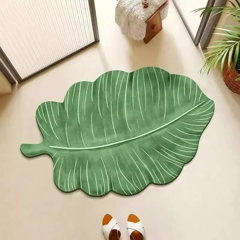 Leaf-Shaped Decorative Area Mat