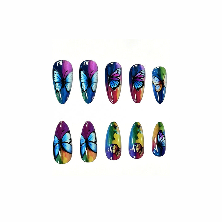 Artistic Butterfly Nail Art Enhancements Kalsten