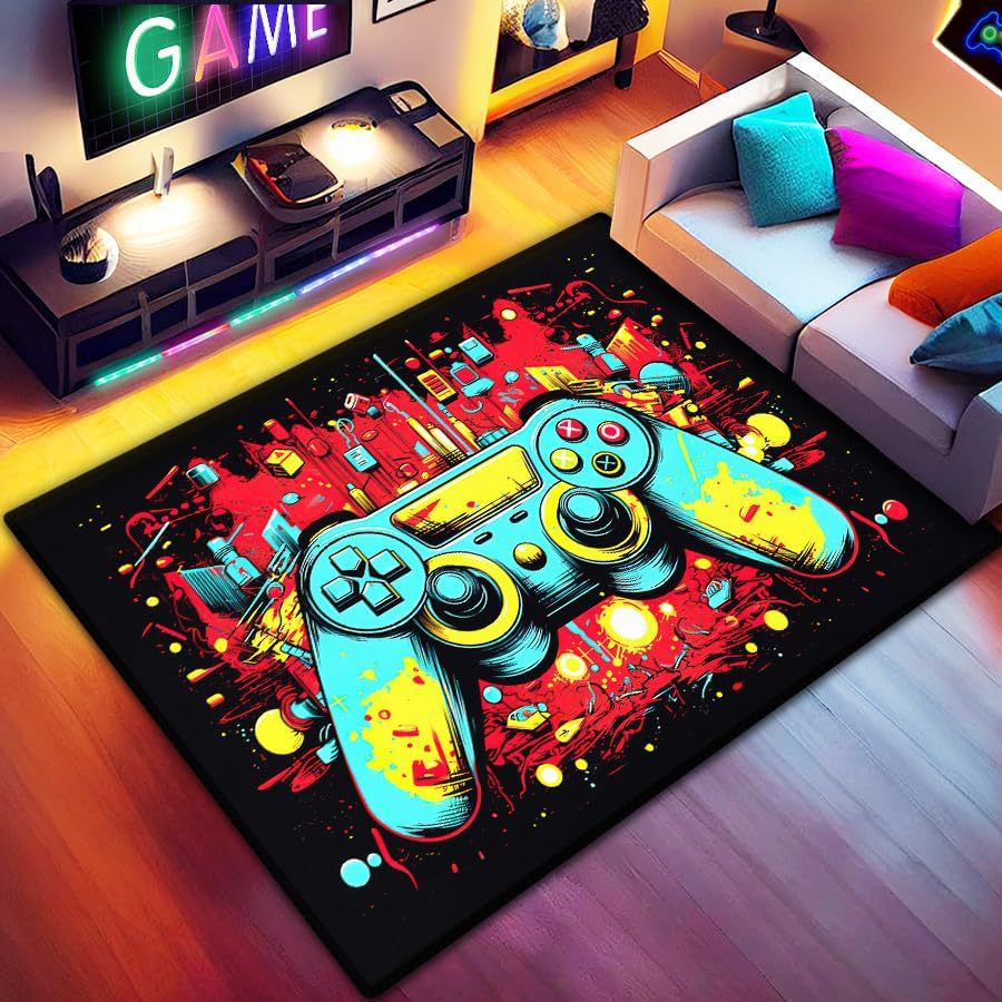 Gaming Controller-Themed Area Rug Kalsten