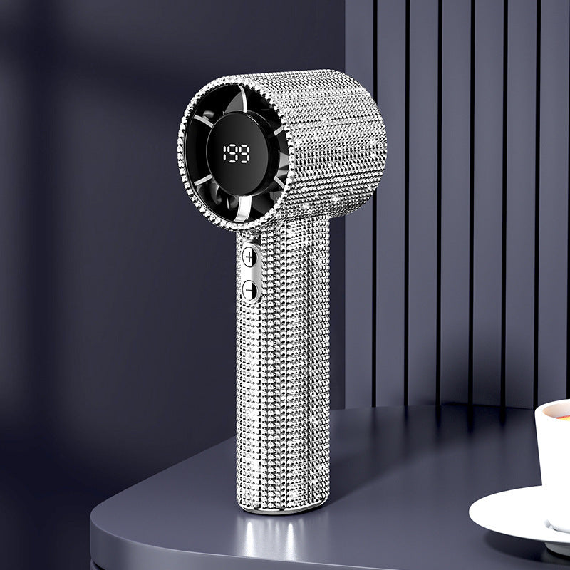 Ladies High Gloss Hand Fan with Digital Display Kalsten