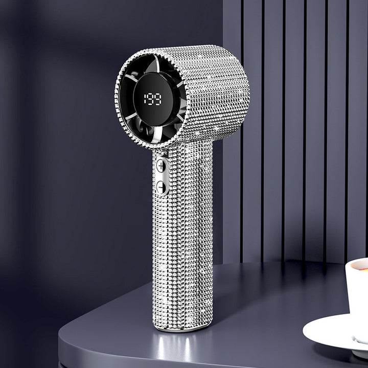 Ladies High Gloss Hand Fan with Digital Display Kalsten