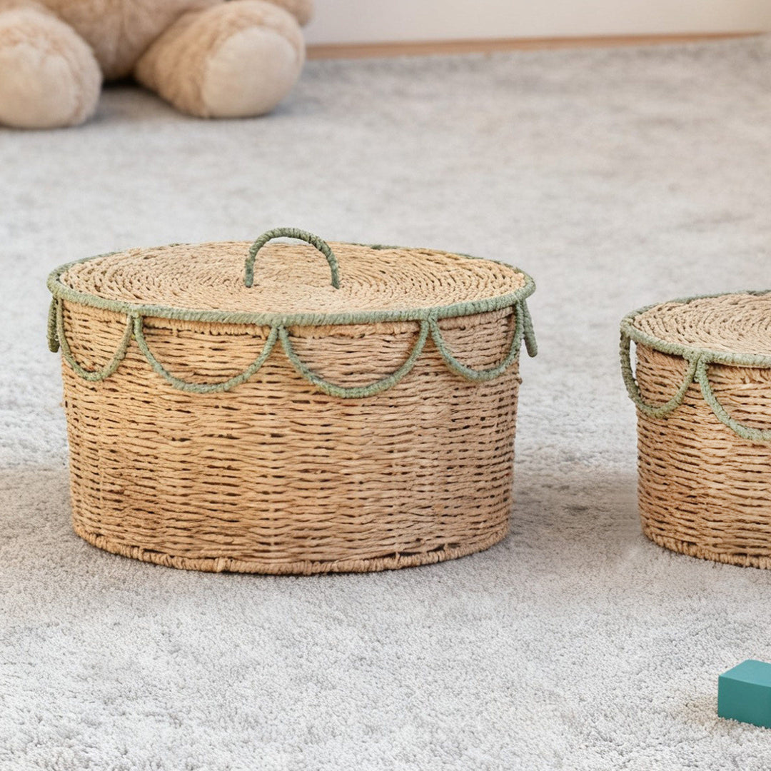 Handcrafted Vintage-Style Storage Basket Kalsten