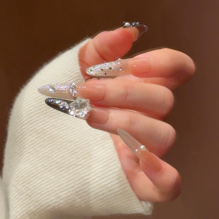 Premium Glittery Press-On Nail Extensions Kalsten
