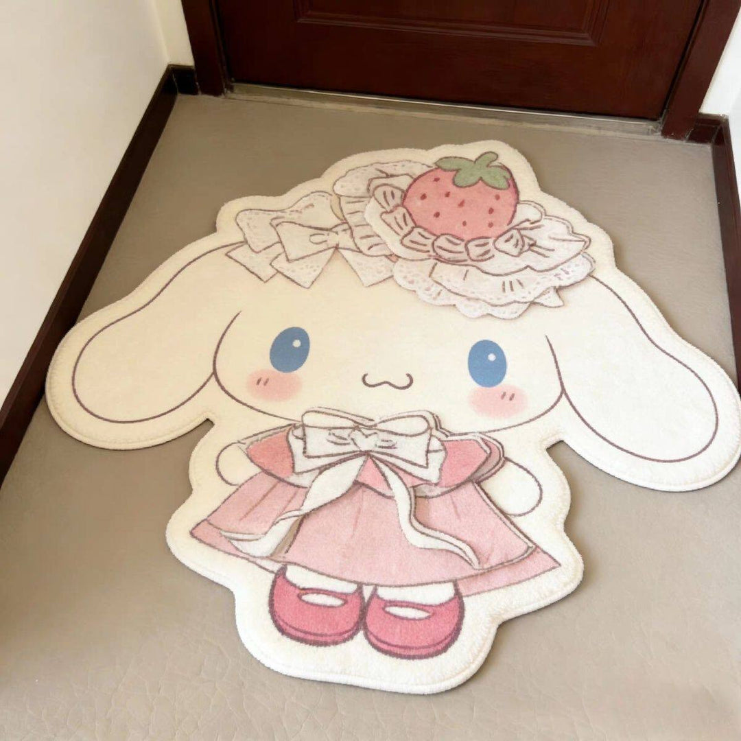 Cute Cartoon Bunny-Shaped Area Rug