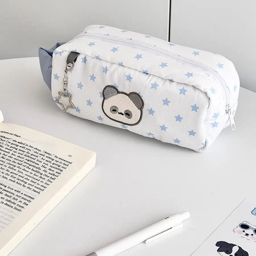 Plush Panda-Themed Pencil Case