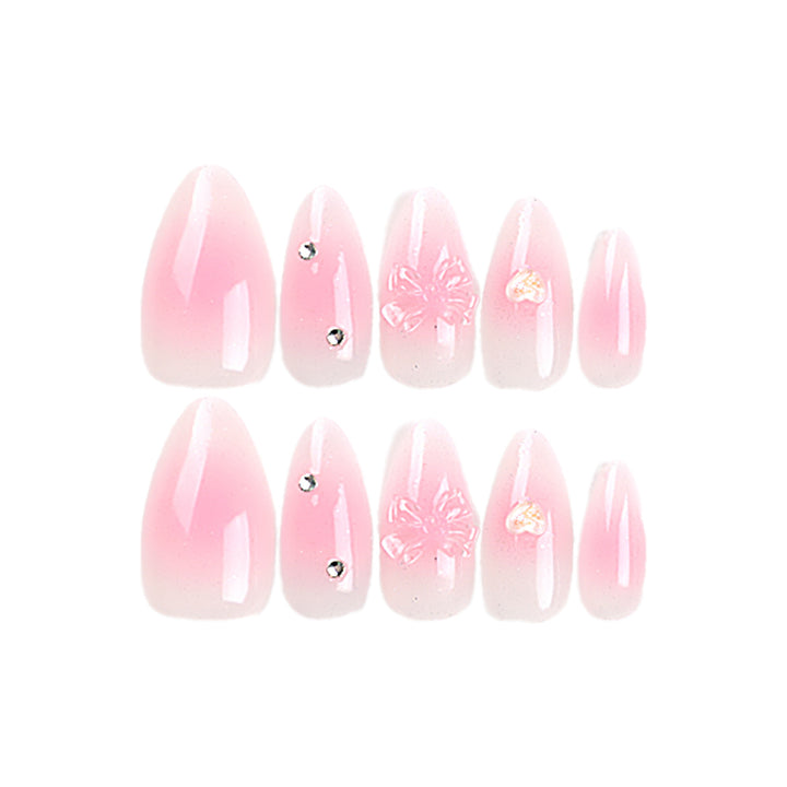 Artistic stiletto nails with floral design and glitter Kalsten