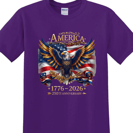 Unisex nan patriotic anniversary eagle graphic crewneck tee with flag print Kalsten