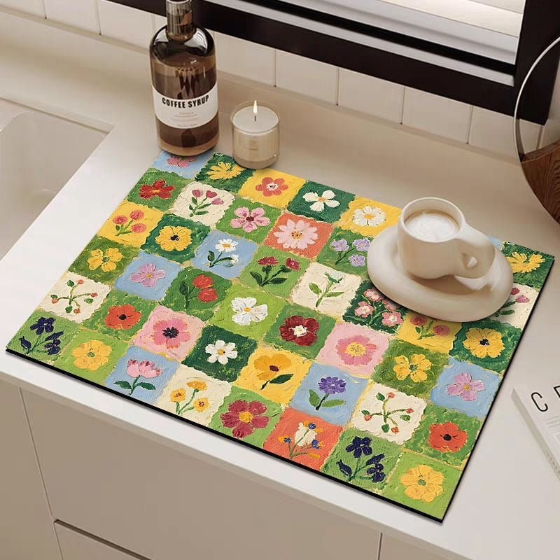 Decorative Floral Art Mat Kalsten