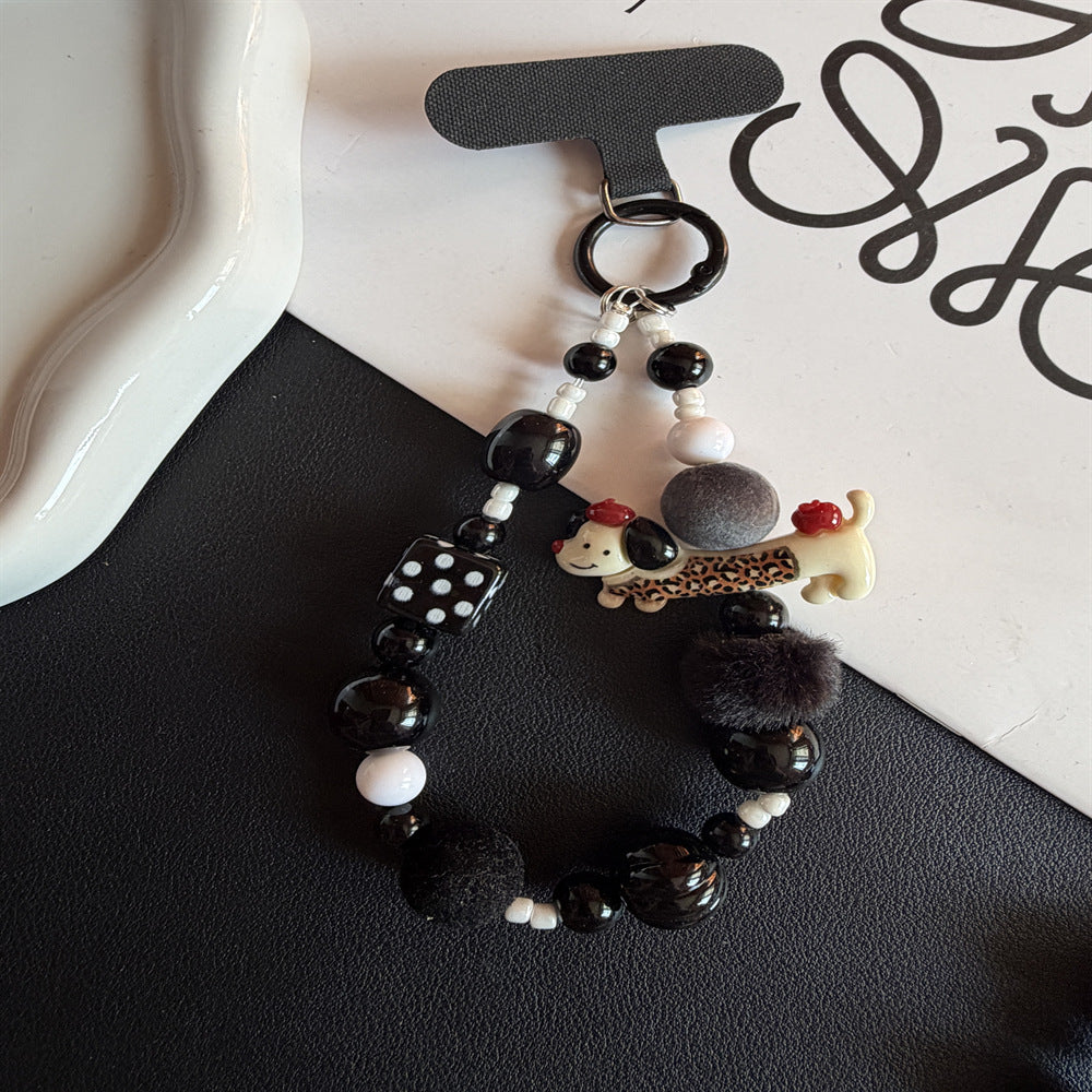 Playful Beaded Pet-Themed Keychain Kalsten